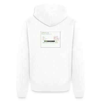 Human OS Morning Startup - Programmeur Funny Coffee - Veste à capuche bio Premium Unisexe - blanc - Dos - Thijin (182cm)