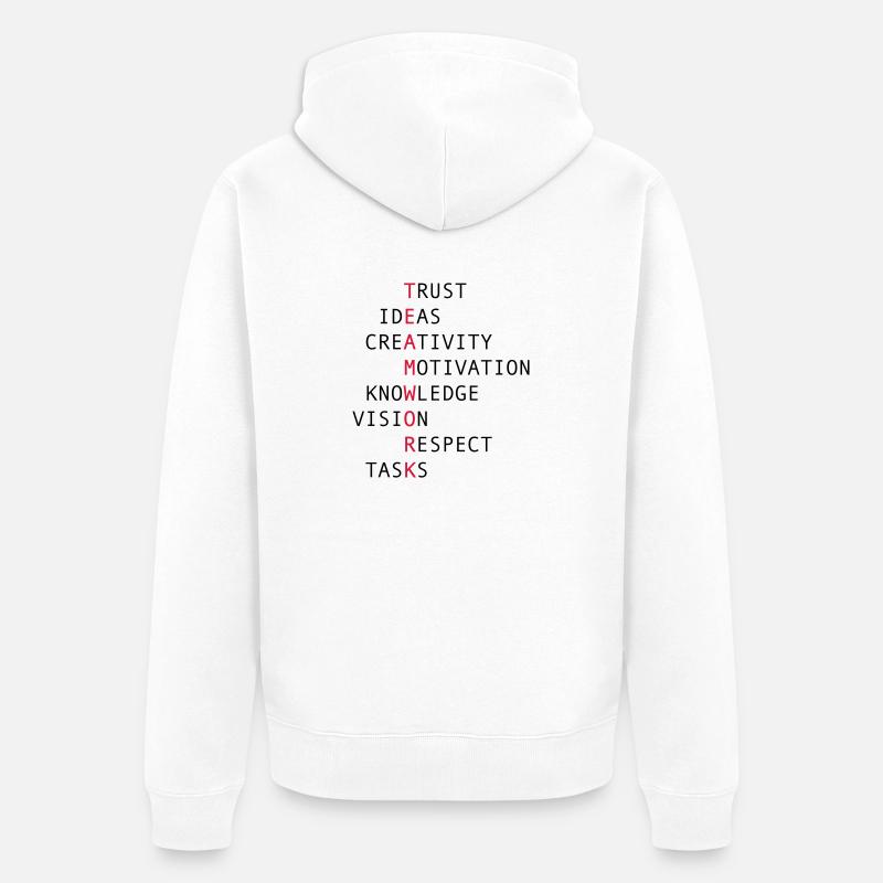 TEAMWORK - Veste à capuche bio Premium Unisexe - blanc