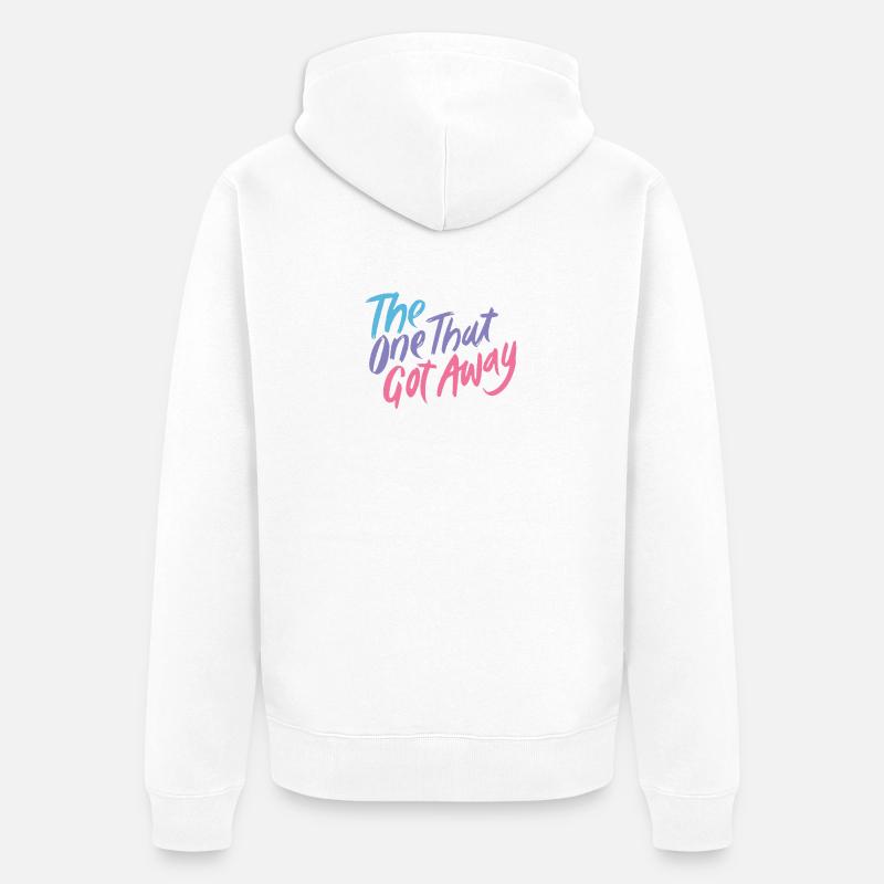 Celui qui s’est échappé Gradient - Veste à capuche bio Premium Unisexe - blanc