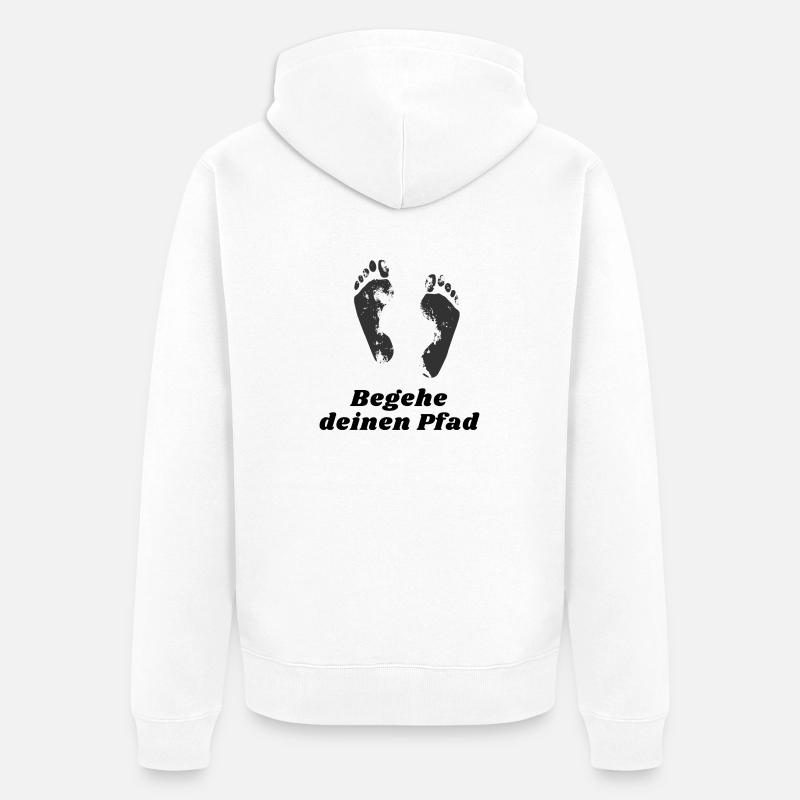 Marchez votre chemin - Veste à capuche bio Premium Unisexe - blanc