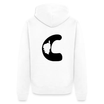 c corse map - Unisex Premium Organic Zip Hoodie - white - Back - Thijin (182cm)