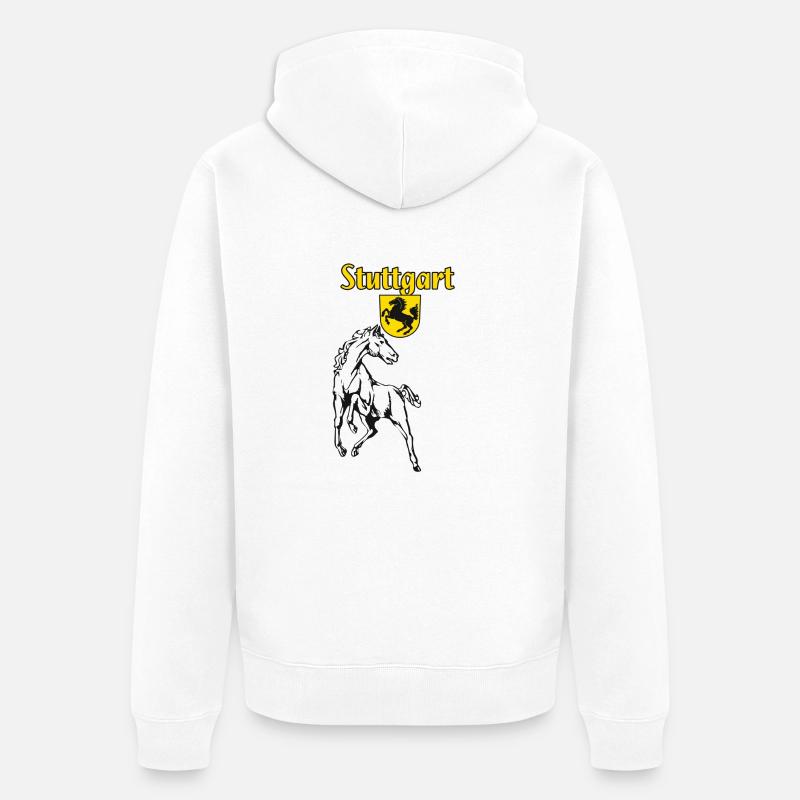 Stuttgart - Unisex Premium Bio Zip Hoodie - Weiß