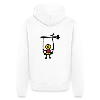 Child swing 3 - Unisex Premium Organic Zip Hoodie - white - Back - Thijin (182cm)
