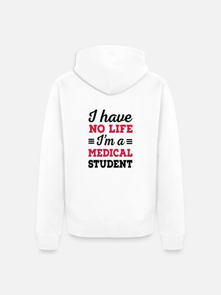 Medizinstudent - Unisex Premium Organic Zip Hoodie - white