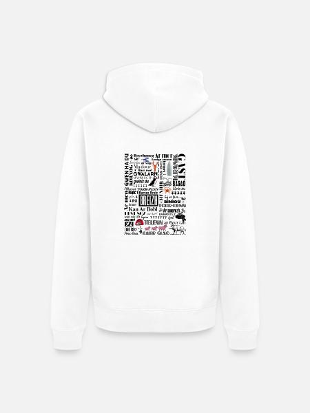 LES MOTS DE LA BRETAGNE - Breizh - BZH -2 - Veste à capuche bio Premium Unisexe - blanc