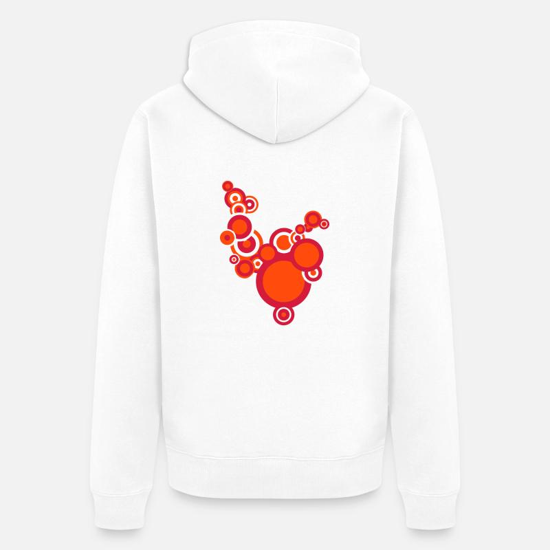 retromuster-2 - Unisex Premium Bio Zip Hoodie - Weiß