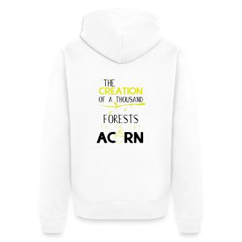 The creation of a thousand forests - Unisex Premium Organic Zip Hoodie - white - Back - Thijin (182cm)
