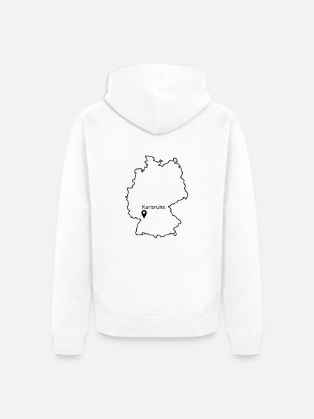 Karlsruhe - Unisex Premium Organic Zip Hoodie - white
