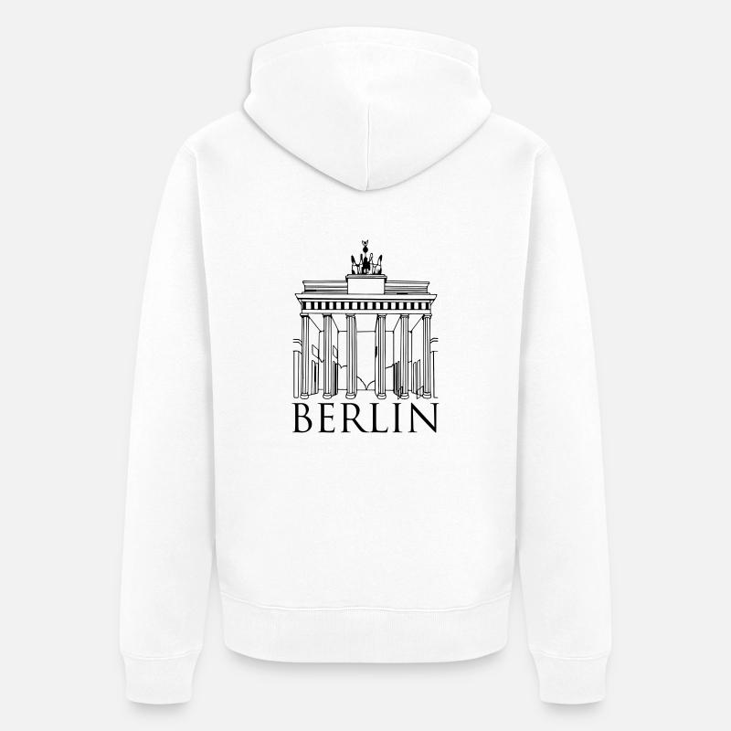 berlin - Veste à capuche bio Premium Unisexe - blanc