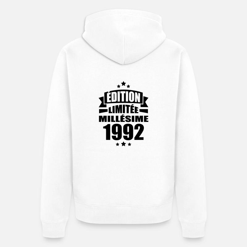 édition limitée millésime 1992 - Veste à capuche bio Premium Unisexe - blanc