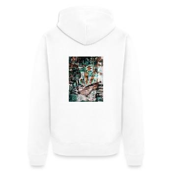 Street-Art - Unisex Premium Bio Zip Hoodie - Weiß - Hinten - Thijin (182cm)