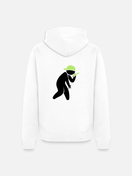 Hiphop Rapper (2c)++2013 - Unisex Premium Organic Zip Hoodie - white