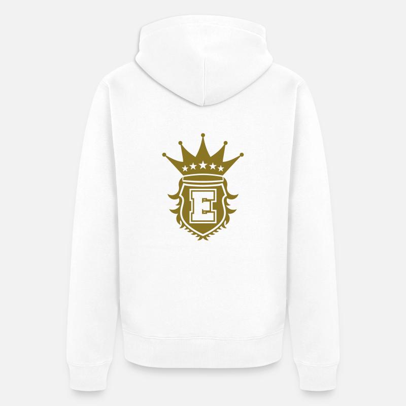 E Crest - Veste à capuche bio Premium Unisexe - blanc