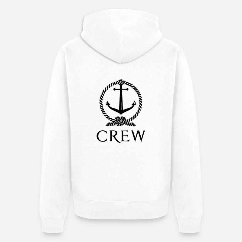 Crew - Unisex Premium Bio Zip Hoodie - Weiß