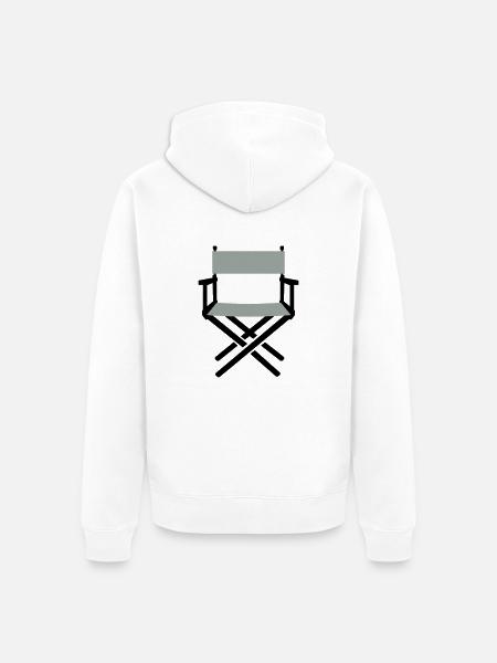 Stuhl - Unisex Premium Bio Zip Hoodie - Weiß