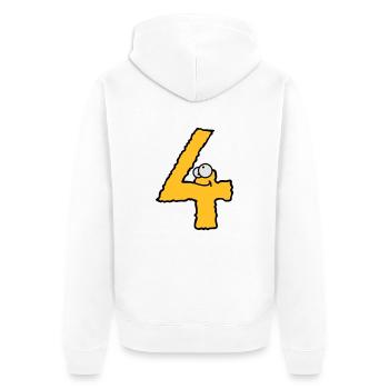 Fun 4 four comic book monsters - Unisex Premium Organic Zip Hoodie - white - Back - Thijin (182cm)