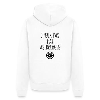 Astrologie / Astrologe / Stern / Horoskop / - Unisex Premium Bio Zip Hoodie - Weiß - Hinten - Thijin (182cm)
