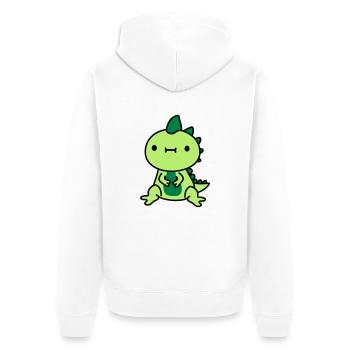 kleiner suesser kawaii - Unisex Premium Bio Zip Hoodie - Weiß - Hinten - Thijin (182cm)