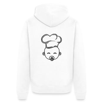 cook, cook, hunger, delicious, barbecue, kitchen, - Unisex Premium Organic Zip Hoodie - white - Back - Thijin (182cm)