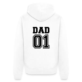 Dad 01 - Unisex Premium Organic Zip Hoodie - white - Back - Thijin (182cm)