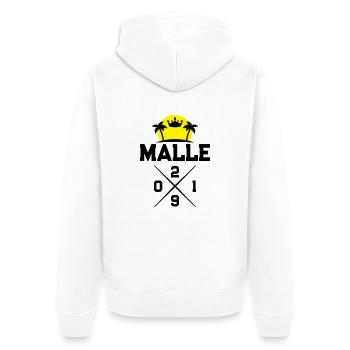 malle 2019 insel - Unisex Premium Bio Zip Hoodie - Weiß - Hinten - Thijin (182cm)