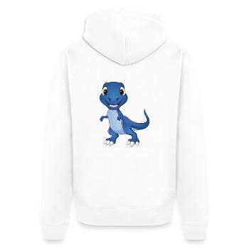 Dinosaure T-Rex - Veste à capuche bio Premium Unisexe - blanc - Dos - Thijin (182cm)