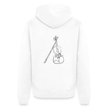 Violin Violin Gift Instrument Music - Unisex Premium Organic Zip Hoodie - white - Back - Thijin (182cm)