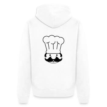 cook - Unisex Premium Organic Zip Hoodie - white - Back - Thijin (182cm)