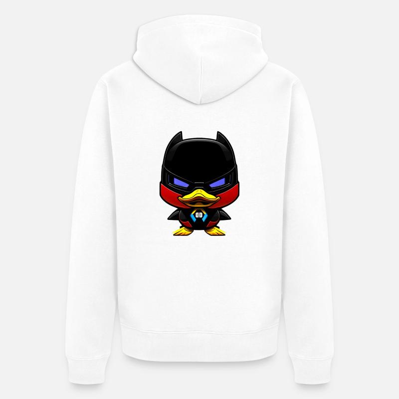Canard dynamique - Veste à capuche bio Premium Unisexe - blanc