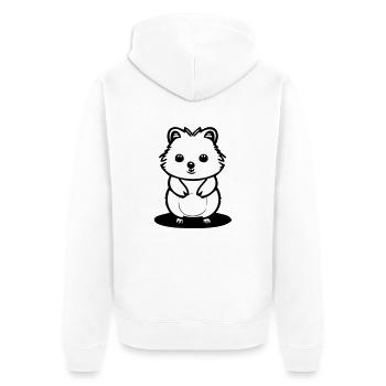 Quokka dans la tige de dessin animé - Veste à capuche bio Premium Unisexe - blanc - Dos - Thijin (182cm)
