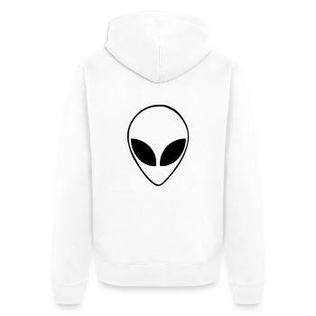 Tête étrangère - Veste à capuche bio Premium Unisexe - blanc - Dos - Thijin (182cm)