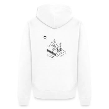 Une boîte d’allumettes de la nature - Veste à capuche bio Premium Unisexe - blanc - Dos - Thijin (182cm)