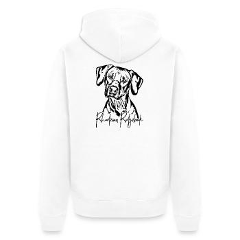 RHODESIAN RIDGEBACK Portrait de chien Wilsigns - Veste à capuche bio Premium Unisexe - blanc - Dos - Thijin (182cm)