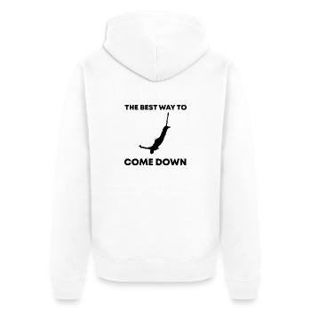 Bungee Jumping Evolution Sport Fun - Unisex Premium Organic Zip Hoodie - white - Back - Thijin (182cm)