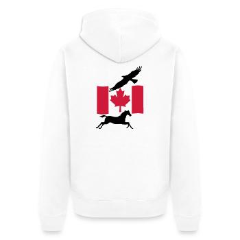 Liberté au Canada Don du Canada - Veste à capuche bio Premium Unisexe - blanc - Dos - Thijin (182cm)