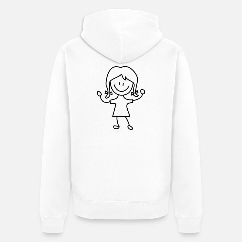 fille - Veste à capuche bio Premium Unisexe - blanc