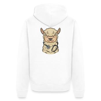 Animal Veterinarian Veterinary Medicine Gift - Unisex Premium Organic Zip Hoodie - white - Back - Thijin (182cm)