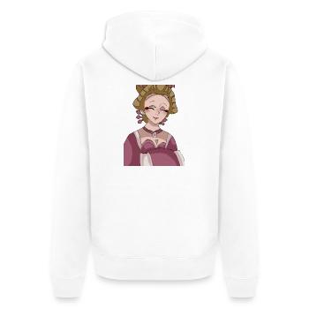 IMG 6952 - Unisex Premium Bio Zip Hoodie - Weiß - Hinten - Thijin (182cm)