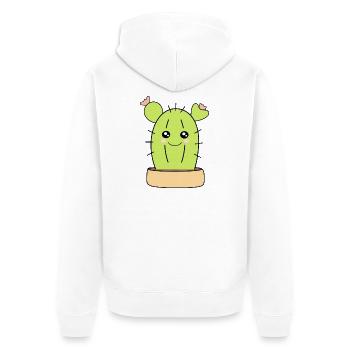Kawaii Cactus Kawaii Chibi Kawaii Manga - Veste à capuche bio Premium Unisexe - blanc - Dos - Thijin (182cm)