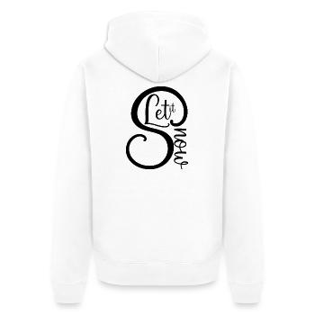 Let it Snow Weihnactsmotiv - Unisex Premium Bio Zip Hoodie - Weiß - Hinten - Thijin (182cm)