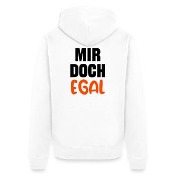 I don't care Statement Indifferent Chill - Unisex Premium Organic Zip Hoodie - white - Back - Thijin (182cm)
