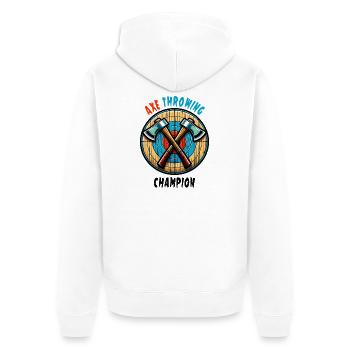 Hache à lancer une hache Sport Design - Veste à capuche bio Premium Unisexe - blanc - Dos - Thijin (182cm)