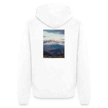Aiguilles d'Arves - Veste à capuche bio Premium Unisexe - blanc - Dos - Thijin (182cm)