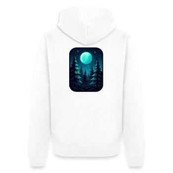 Pins au clair de lune - Veste à capuche bio Premium Unisexe - blanc - Dos - Thijin (182cm)