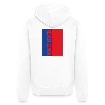 Monte Ceneri T-Shirt - Unisex Premium Bio Zip Hoodie - Weiß - Hinten - Thijin (182cm)