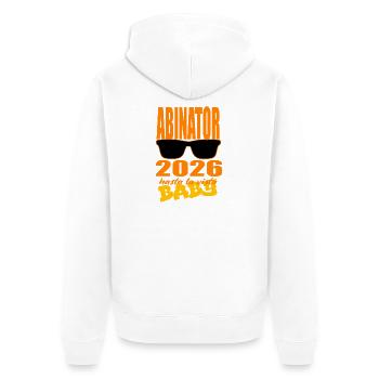 ABINATOR 2026 hasta la vista BABY - Unisex Premium Organic Zip Hoodie - white - Back - Thijin (182cm)