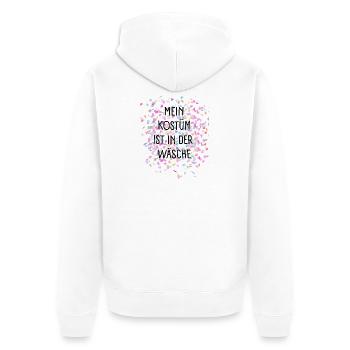 Mon costume est dans la buanderie - costume de carnaval - Veste à capuche bio Premium Unisexe - blanc - Dos - Thijin (182cm)