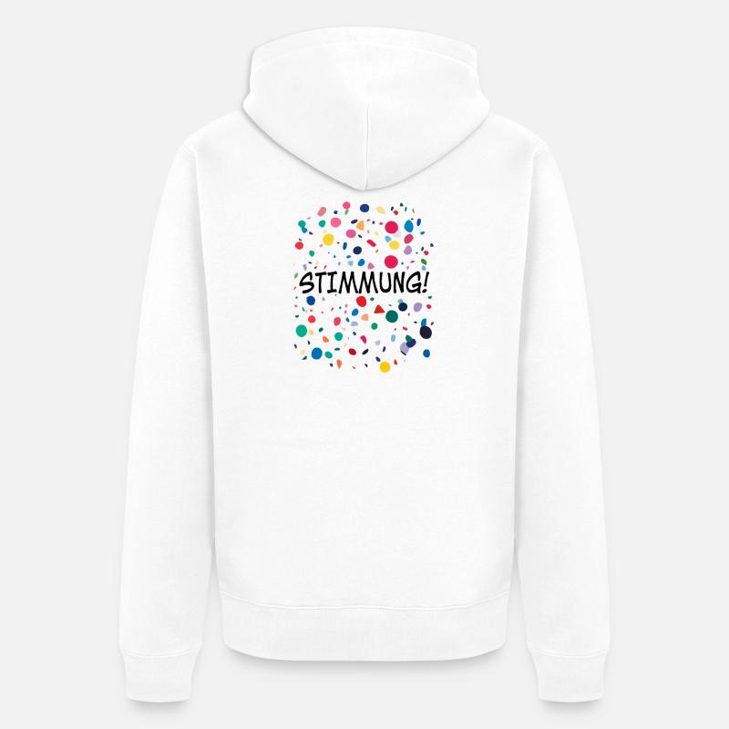 T-shirt Carnaval Carnaval Confettis Carnaval - Veste à capuche bio Premium Unisexe - blanc