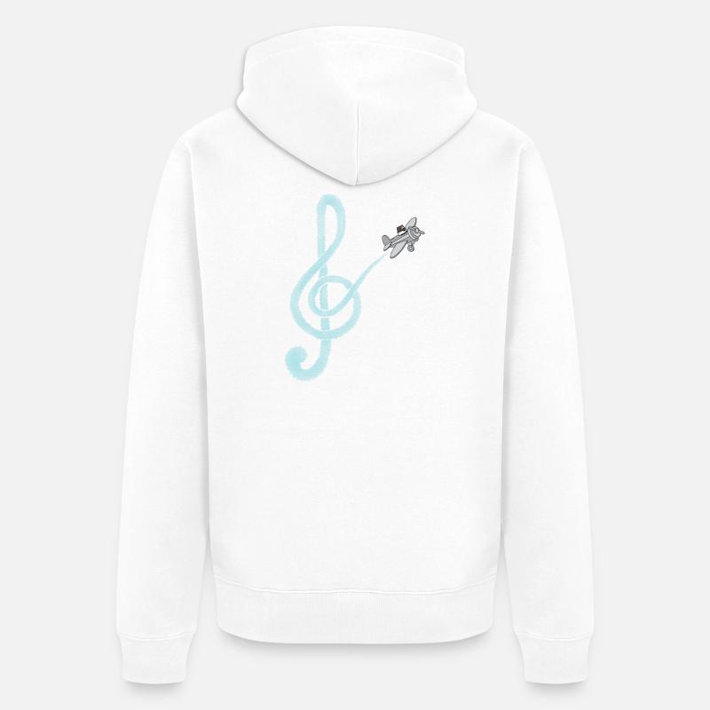 Aventure de Skybound Clef - Veste à capuche bio Premium Unisexe - blanc