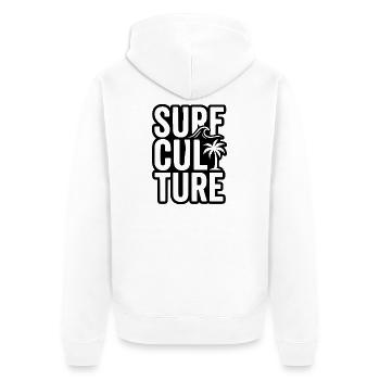 Surfer Shirt, Bag, Hoodie, Tasse, Cap - Unisex Premium Bio Zip Hoodie - Weiß - Hinten - Thijin (182cm)